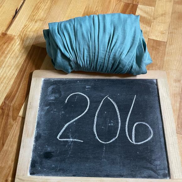 Urban OutFitters Dress Valerie‎ Smocked Satin Midi Pleated V Neck Slip Sz L - Picture 11 of 11